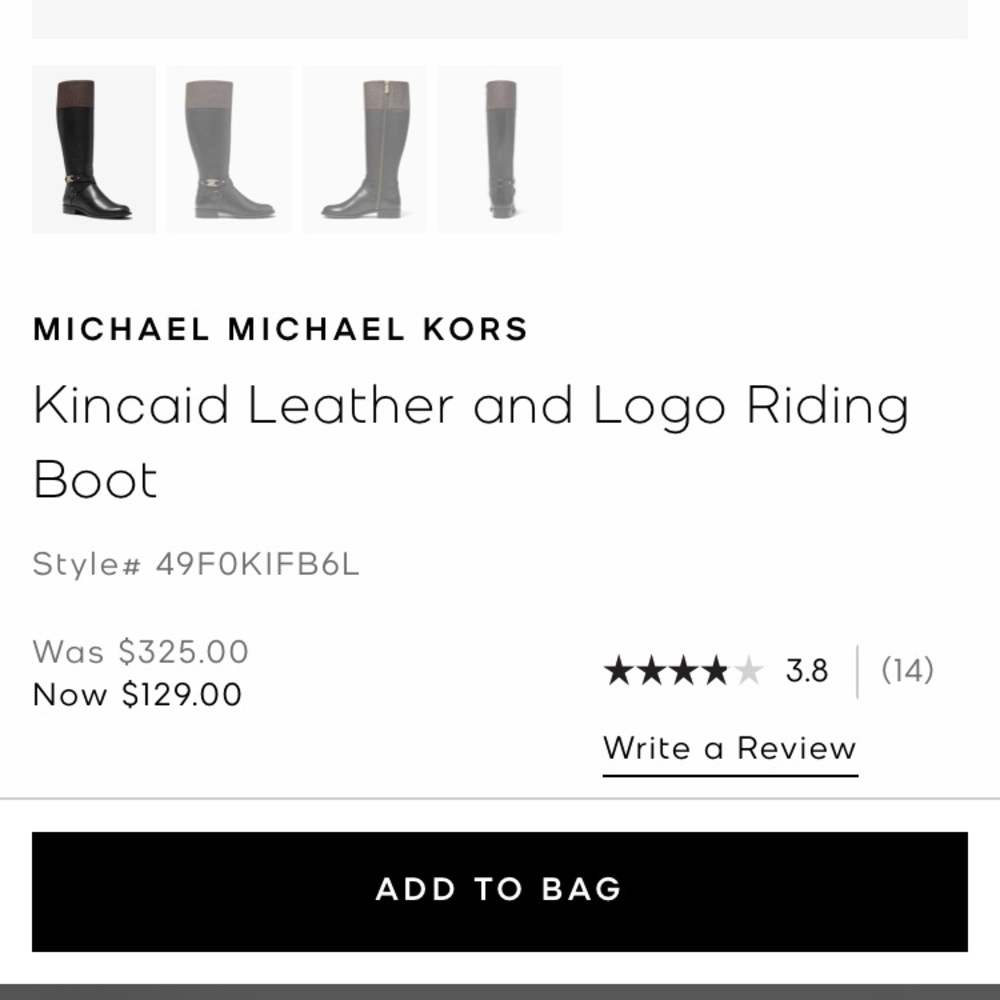 Michael Kors Boots - Leather and Logo Riding - Picture 12 of 12
